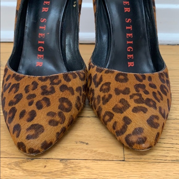 Walter Steiger Ponyhair Leopard Print Pumps - Picture 4 of 7
